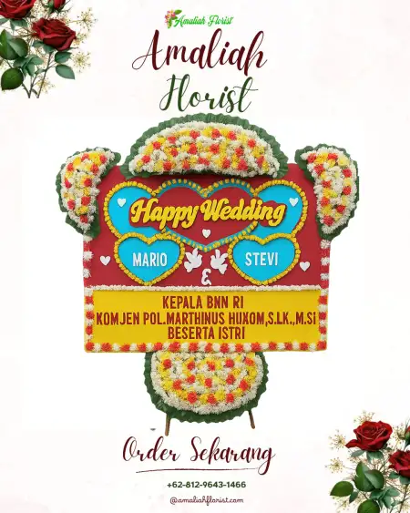 Papan Bunga Pernikahan Banjar Tegal